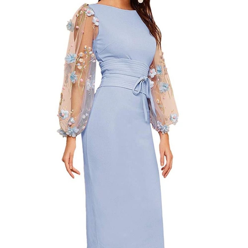 Baby blue dress